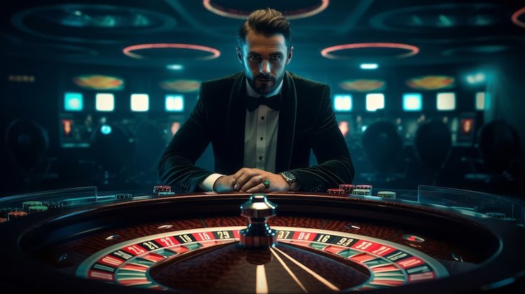 Antarmuka permainan Bigger Bass Bonanza di bar togel menampilkan gulungan dan tombol kontrol